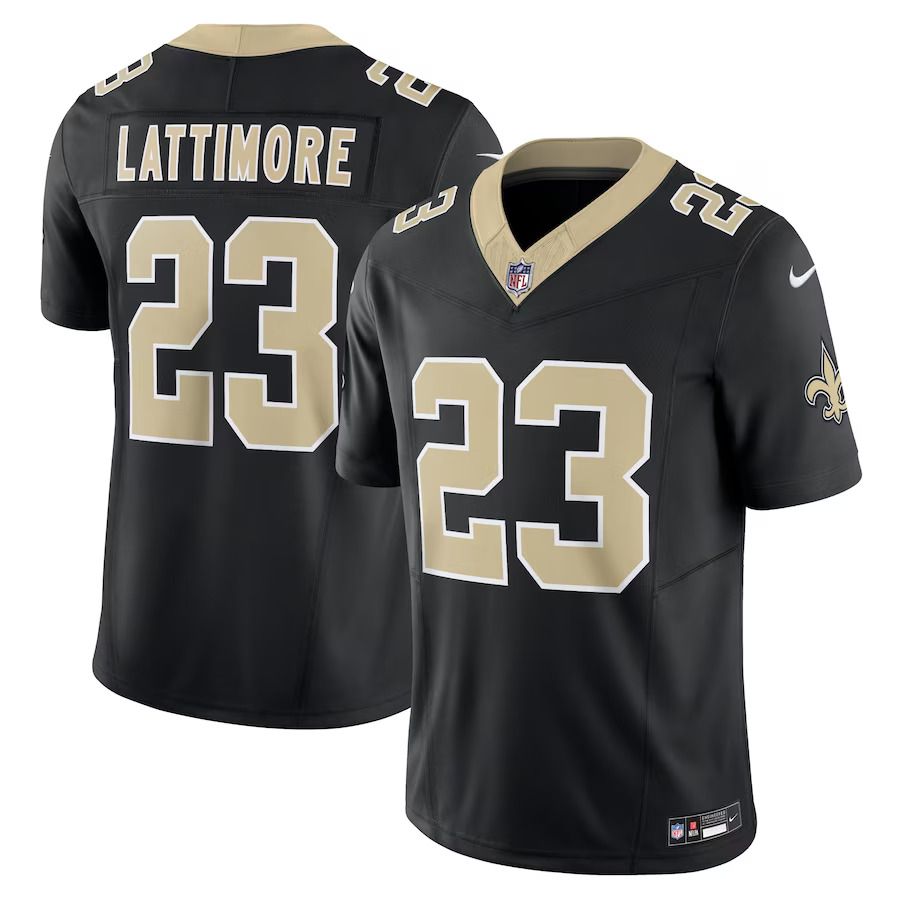 Men New Orleans Saints 23 Marshon Lattimore Nike Black Vapor F.U.S.E. Limited NFL Jersey